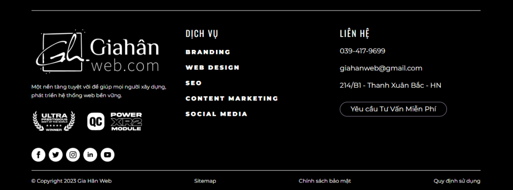Footer - Phần chân trang